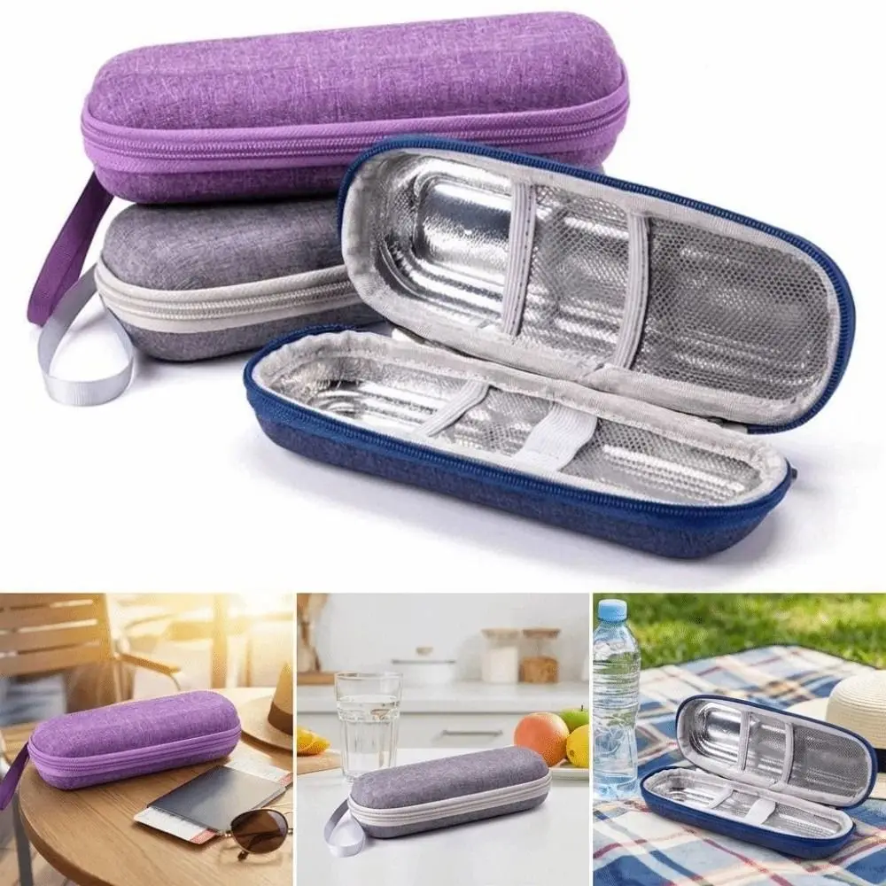 EVA Insulin Cooling Bag Waterproof Wear-resistant Medicine Travel Cooler Solid Color Dust-proof Glaciated Cold Storage Bag