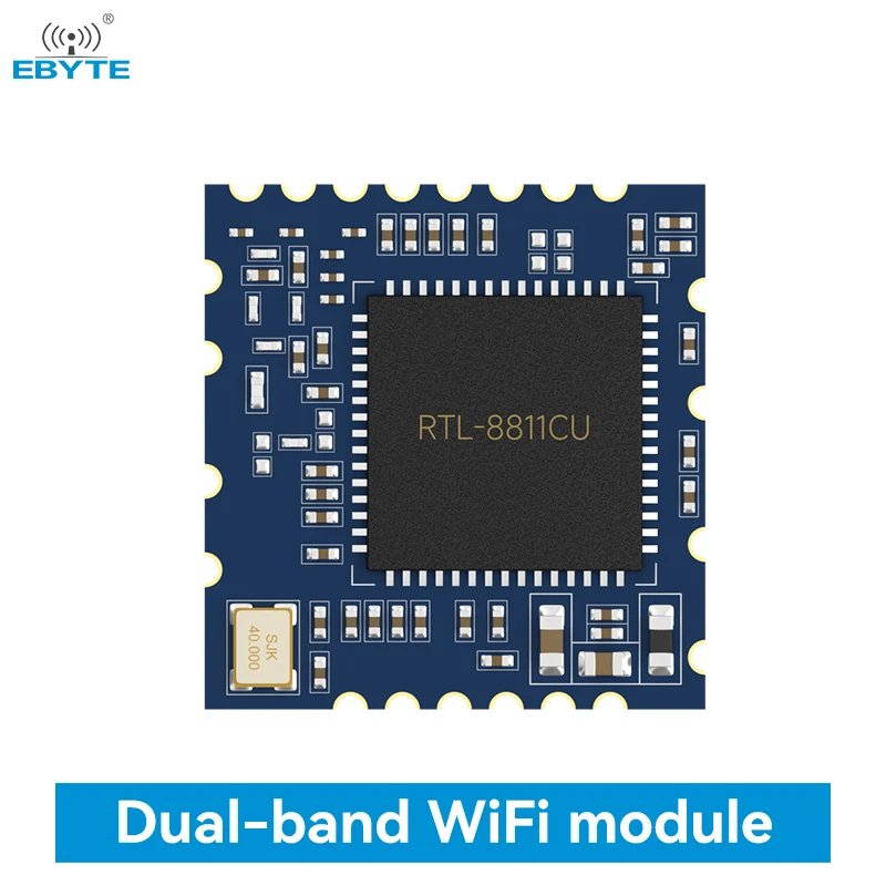 RTL8811CU 2.4GHz 5.8GHz WiFi Module 22dBm Stamp Hole EBYTE E103-RTL8811CU SDIO SMD Module Low Cost 22dBm 200m USB Interface