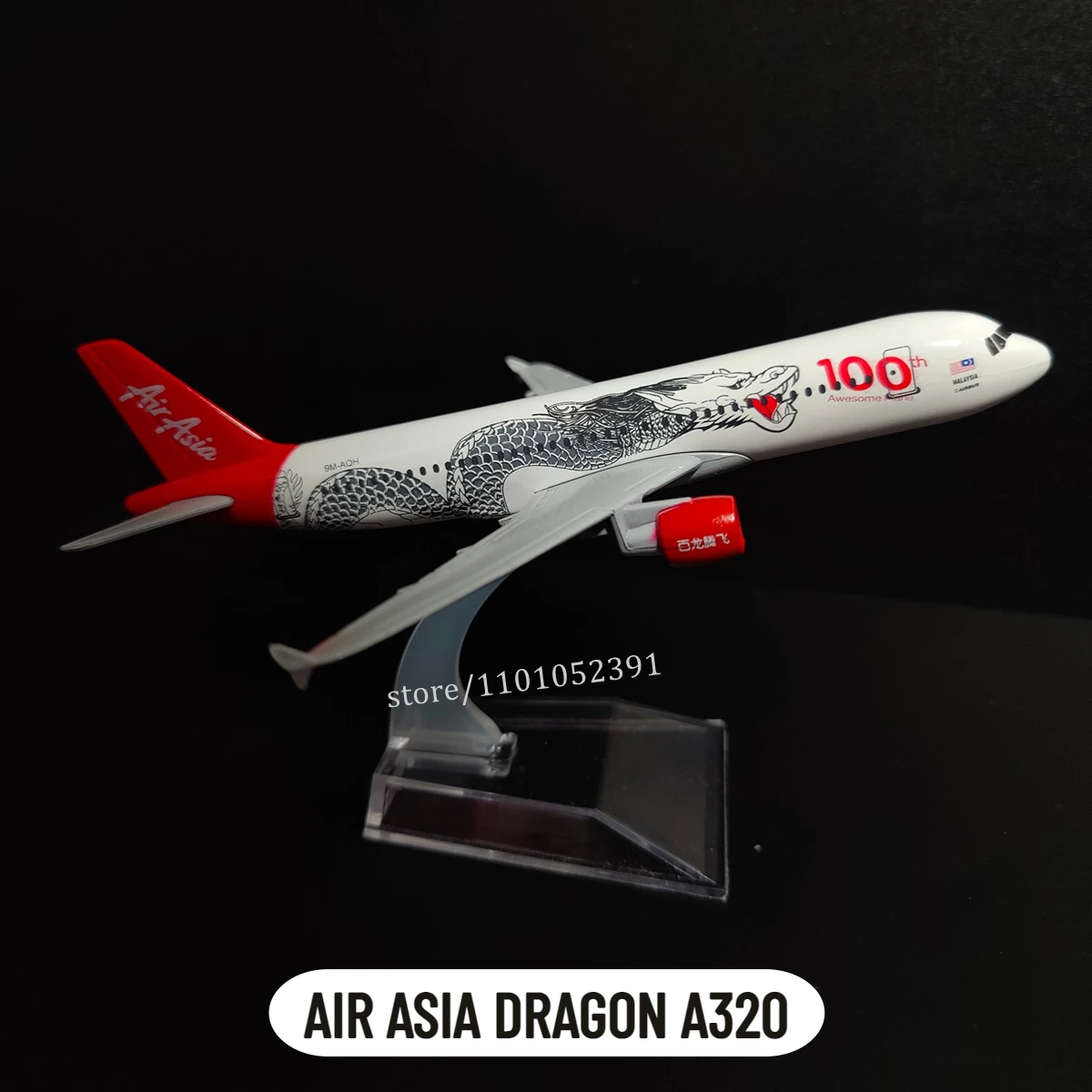 

Scale 1:400 Metal Aviation Replica Air Asia Dragon A320 Air Aircraft Model Diecast Airplane Miniature Kids Gift Toys for Boys