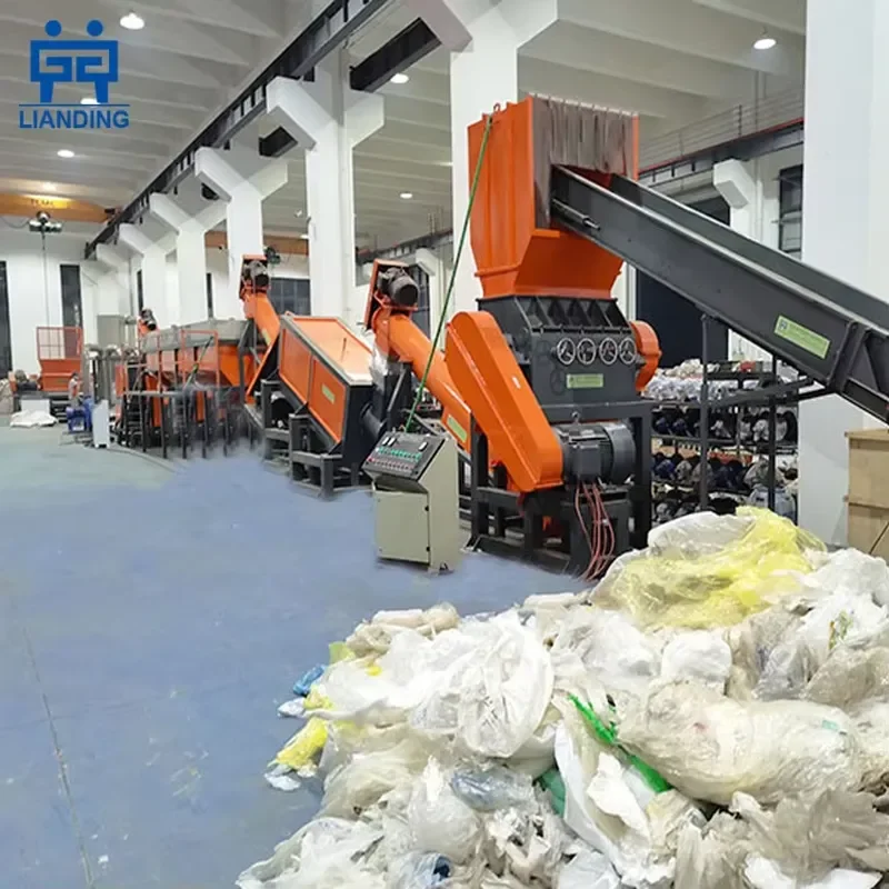 CE Certificated Automatic PP PE HDPE LDPE Film Bags Crushing Washing Line Waste Plastic Nylon Recycling Production Line