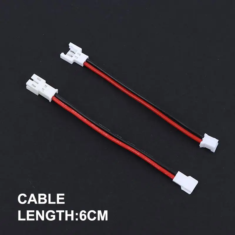 【S】5Pcs PH2.0 Male/Female To MX2.54mm Lithium Battery Conversion Cable 24AWG Length 5cm Silicone Wire