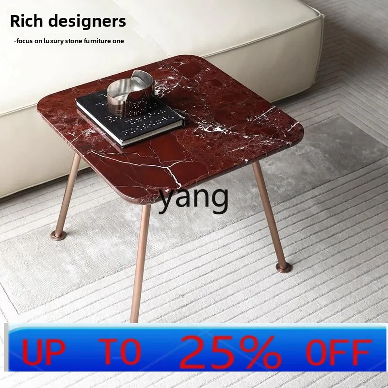 

LMM natural marble metal sofa side table