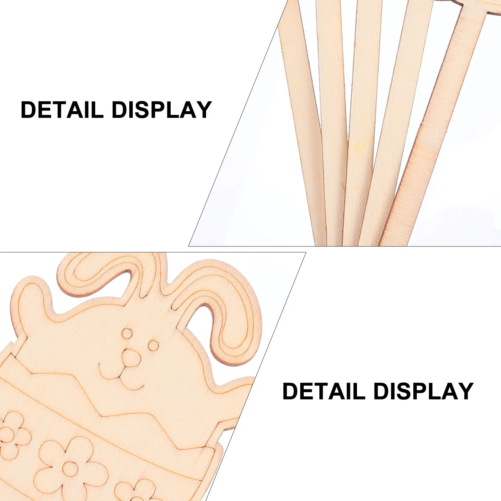 Artesanías DIY, decoración de conejo de madera, adorno, pintura para niños, juguete, adultos, materiales de Pascua, decoraciones para niños
