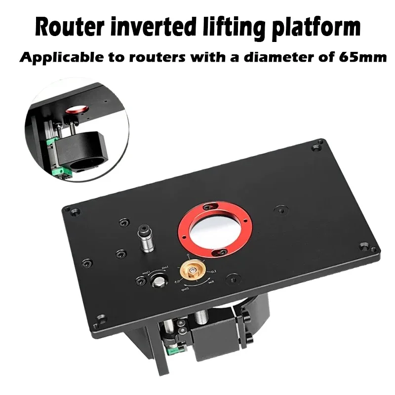 Router Lift Table Trimming Machine Flip Board 65mm Aluminum Alloy for Woodworking