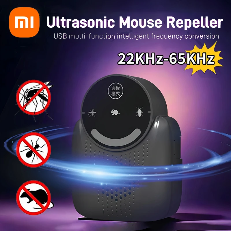 Ультразвуковой репеллент Xiaomi для мыши, USB, домашний репеллент от вредителей, ультразвуковой репеллент от вредителей для мыши, тараканов, грызунов, насекомых, комаров