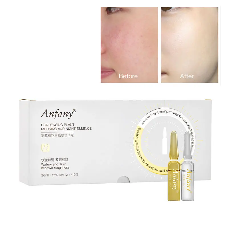 20Pcs Dual Repair Ampoule Essence Vitamin C Morning Night Essence Retinol Brighten Smooth Fine Lines for Beauty Skin Care Serum