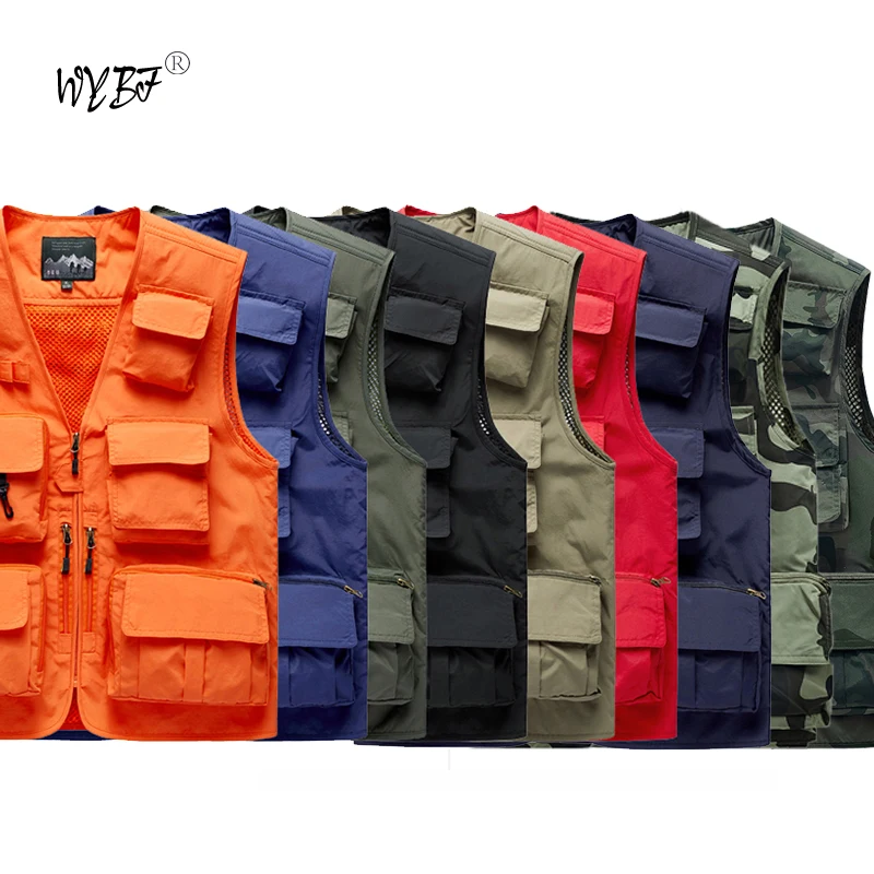 

2024 New Men's Vest Multi-Pocket Military Tactical Vest Mesh Breathable Detachable Waistcoat Outdoor Mountaineering Fishing Wear