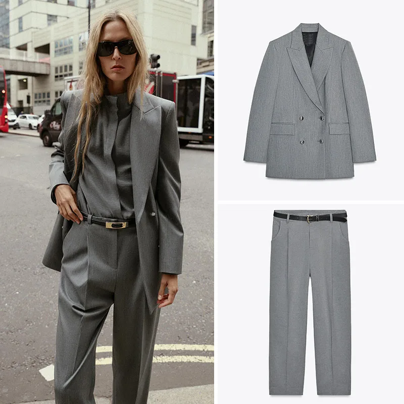 

Новый осенний женский костюм Jaet, повседневный комплект длинных брюк, удобный дышащий профессиональный женский брючный костюм, ансамбль