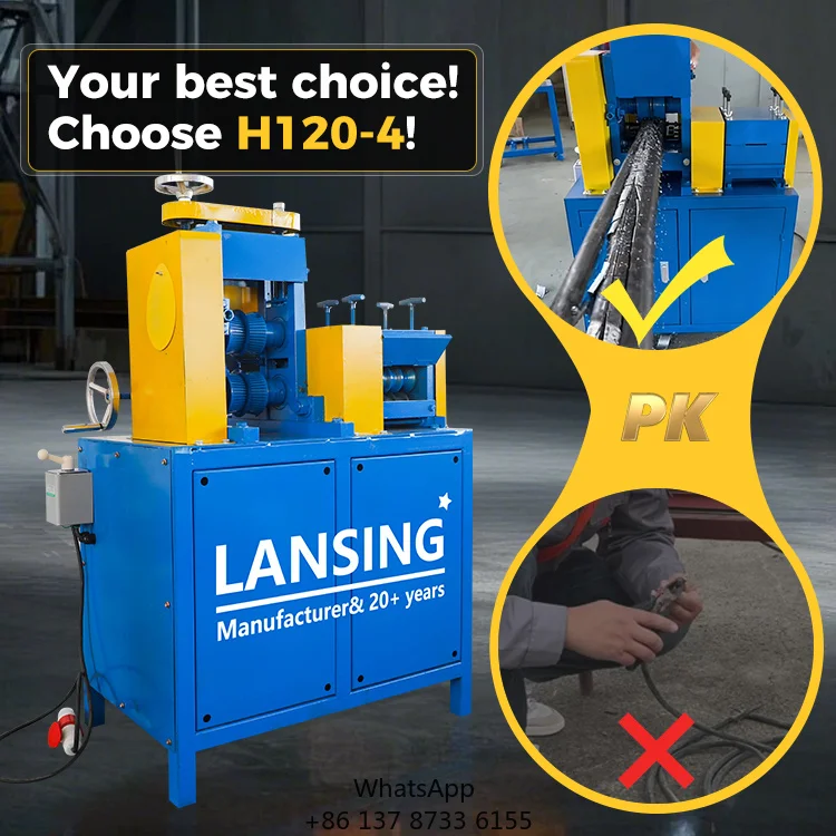 H120-4 Combined Upgraded Industrial Cable Stripping Machine Efficient Armored Thick Cable Stripper All-in-One Cable Processing