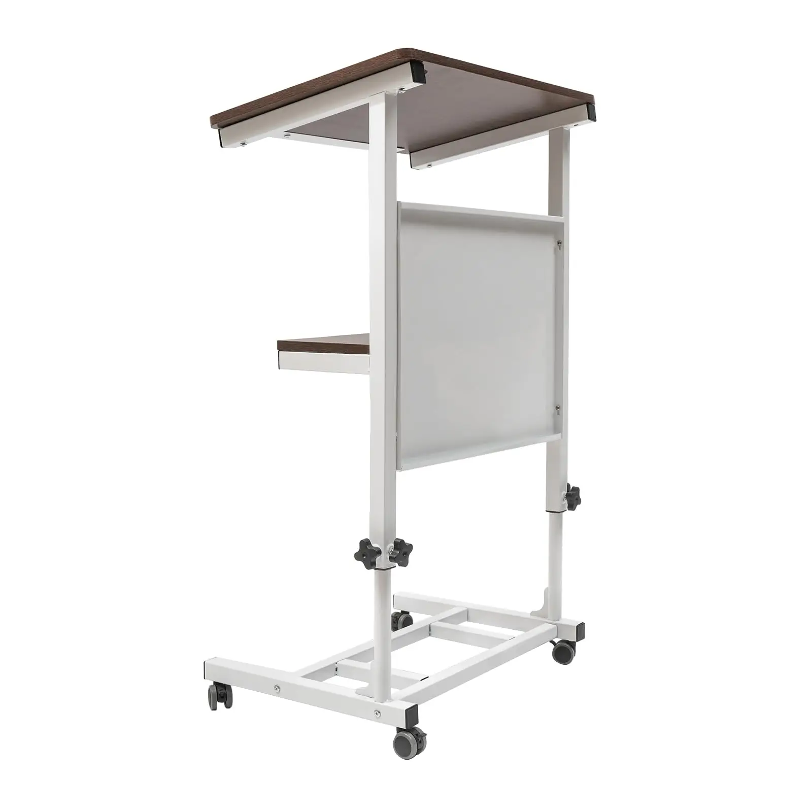 Tbvechi Mobile Stand up Desk, podio con leggio a rotelle, podio regolabile in altezza e leggio per presentazioni, multiuso per carichi pesanti