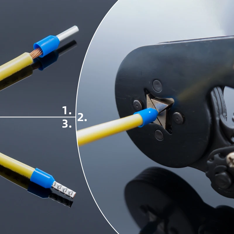 E35-16 E50-20 E70-25 E95-25 E120-27 Pre Insulated Cord End Terminal Block Pure Copper Bootlace Ferrules Wire Crimping Connector