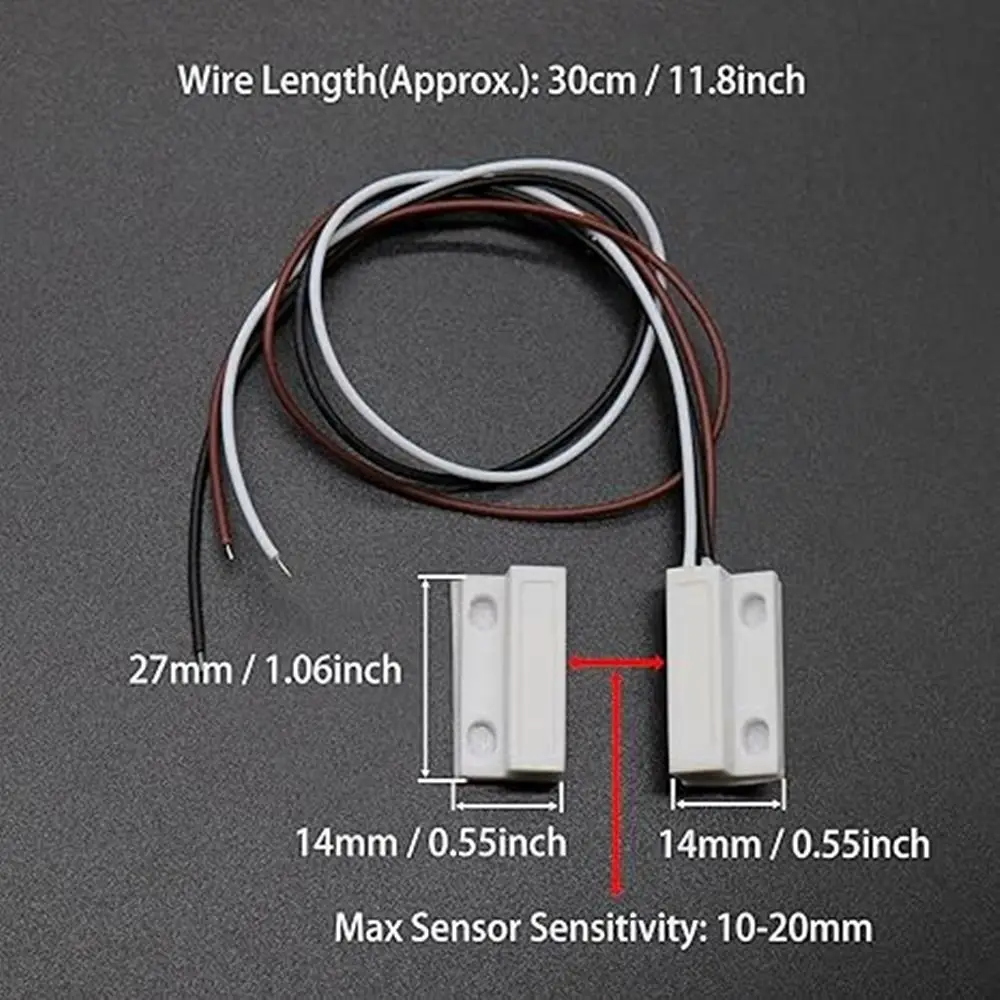 Magnetische Reed Switch Hoge Kwaliteit Oppervlak Mount Bedrade Nc Nee Met Zelfklevend Papier Normaal Open Gesloten Huis Beveiliging