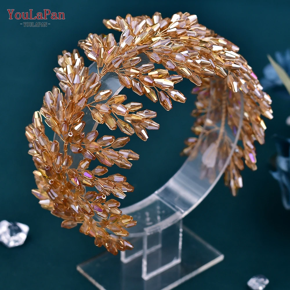 

YouLaPan Shiny Wedding Tiara Full Crystal Bridal Headband Hair Accessories Bride Headdress Party Pageant Woman Hairband HP371