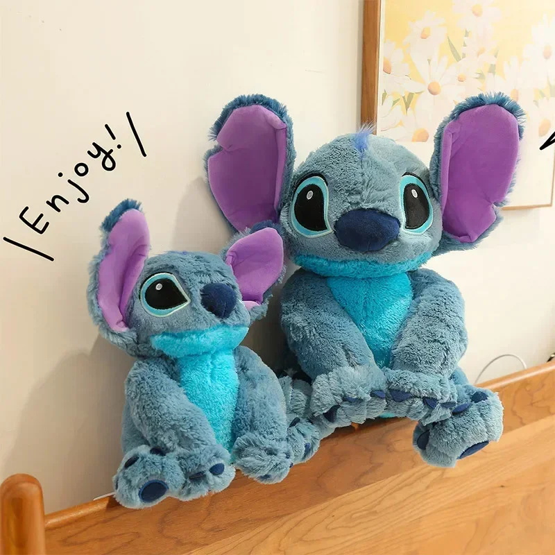 80cm Big Size Disney Stitch Cartoon Anime Plush Stuffed Doll Room Kawaii Plushies Pillow Ornaments Children's Holiday Gifts