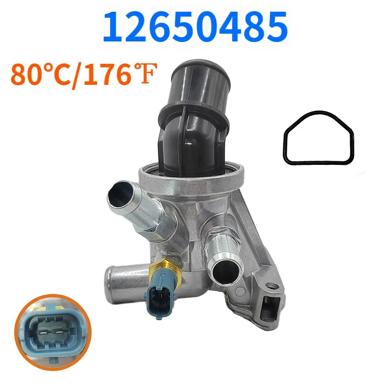 80℃ 176℉ 12650485 For Chevrolet JEEP Engine Cooling Thermostat Housing Cover Assembly Suit