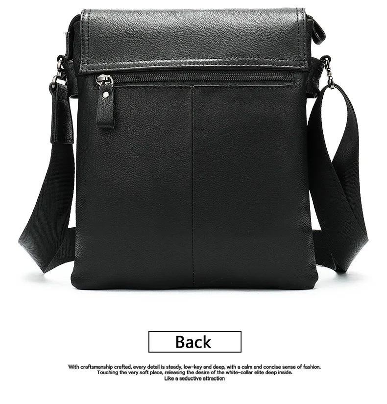 جلد أصلي للرجال حقيبة كتف الزوج الأسود حقيبة ساع الذكور حقائب جانبية حقائب رجالية عادية حقائب كروسبودي رجل