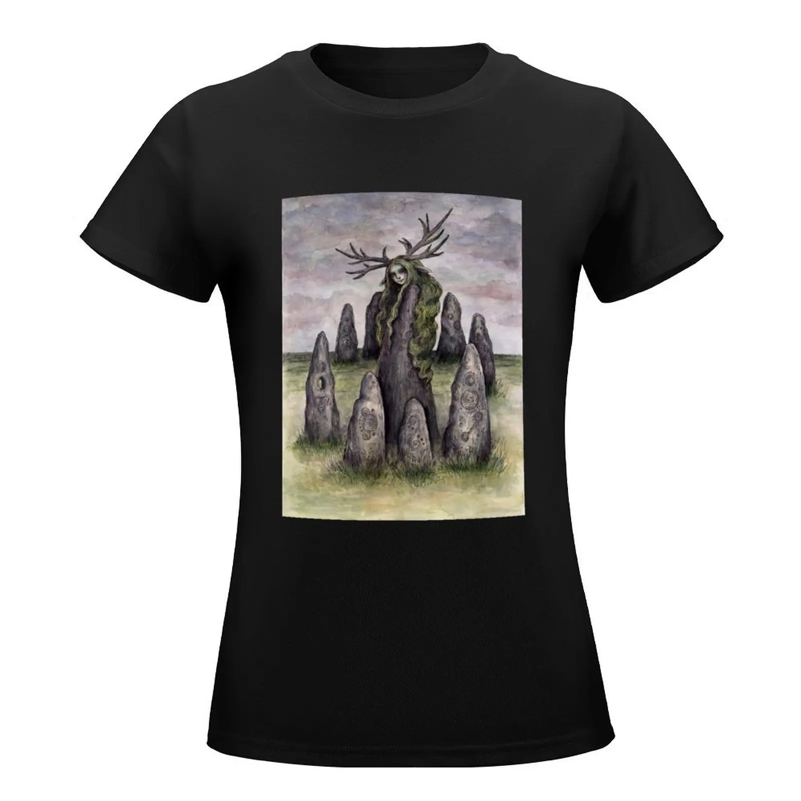 Standing Stones T-Shirt lady clothes aesthetic clothes Blouse Aesthetic clothing tshirts for Women