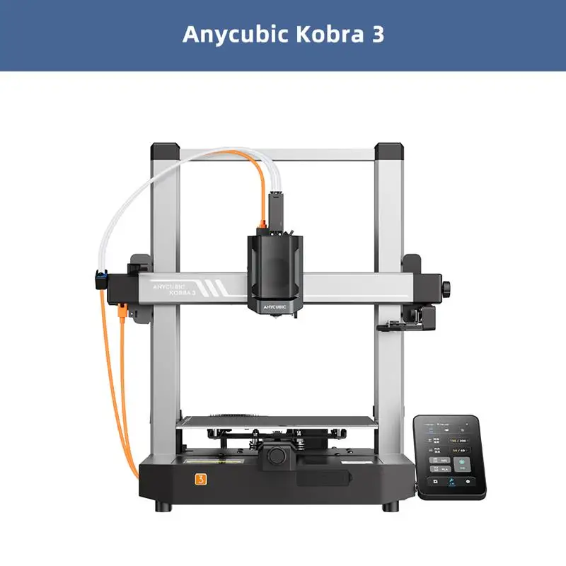 New! Kobra 3 FDM Multi-Color 3D Printer Print in 4 to 8 Color With Max 600mm/s Printing Speed Build Size 250mmx250mmx260mm