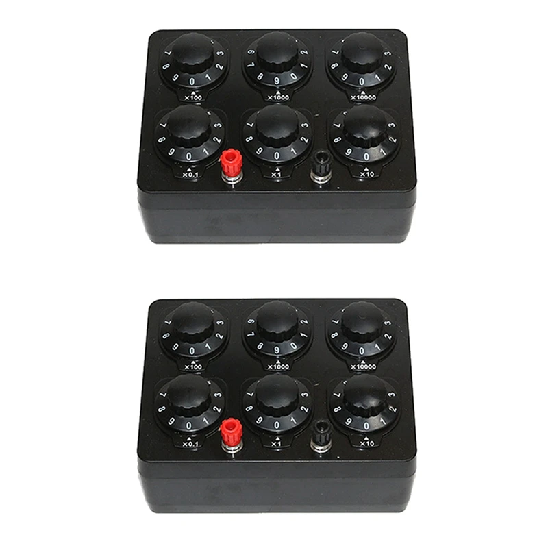 

LJL-2X 0-99999.9 Ohm Simple Resistance Box Precision Variable Decade Resistor Teaching Instrument Teaching Resistance Box