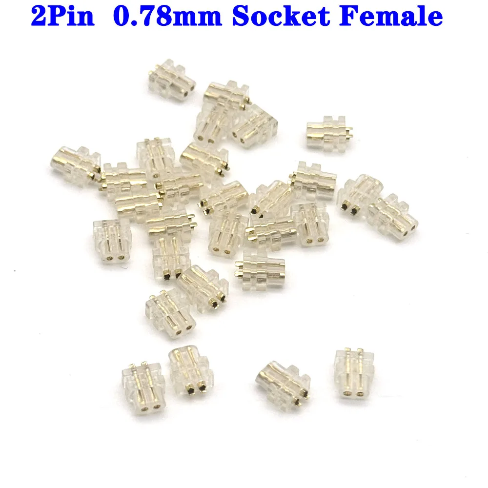 NEW 0.78mm 2pin Socket Female Double Pin Socket Male Diy Custom High-end Headphone Cable Accessories Pin Plug connector