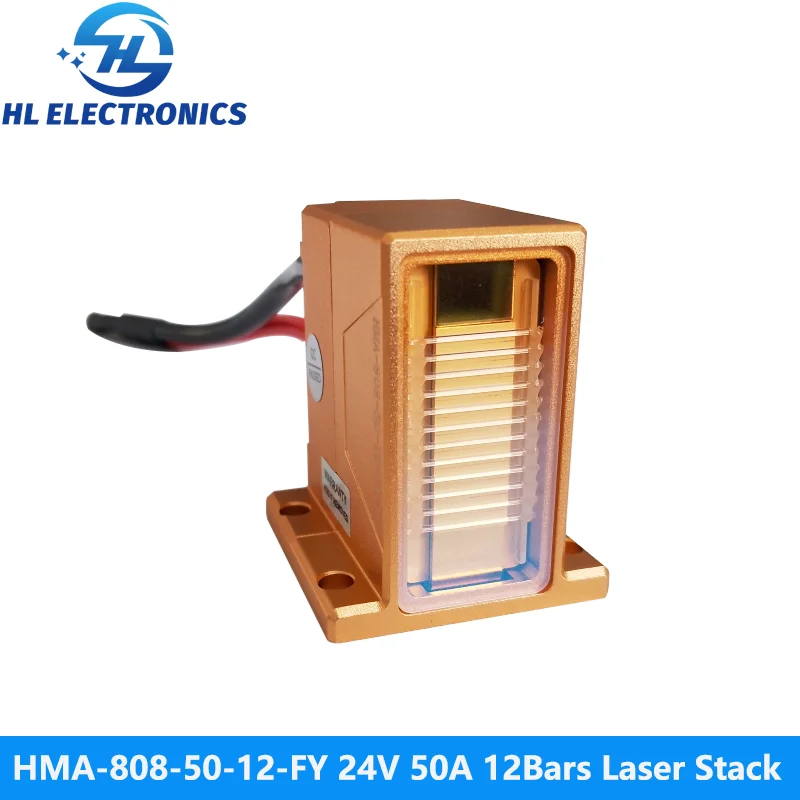 

HMA-808-50-12-FY-D1 24V 50A 12Bars 600W for 808 laser stack
