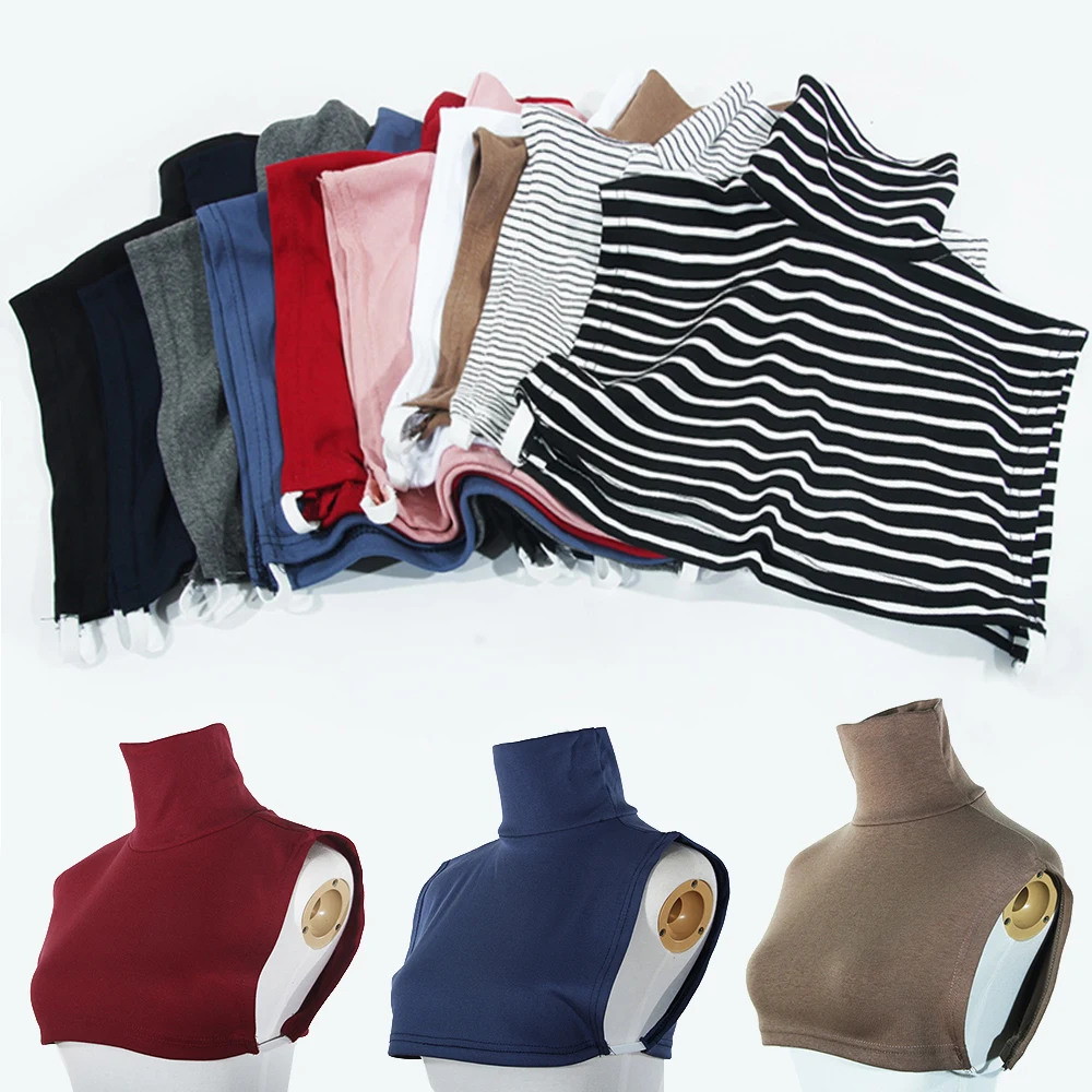 Elegant Round Neck Fake Collar Bottoming Scarf Removable Detachable High Collars Bottoming Clothing Accessories