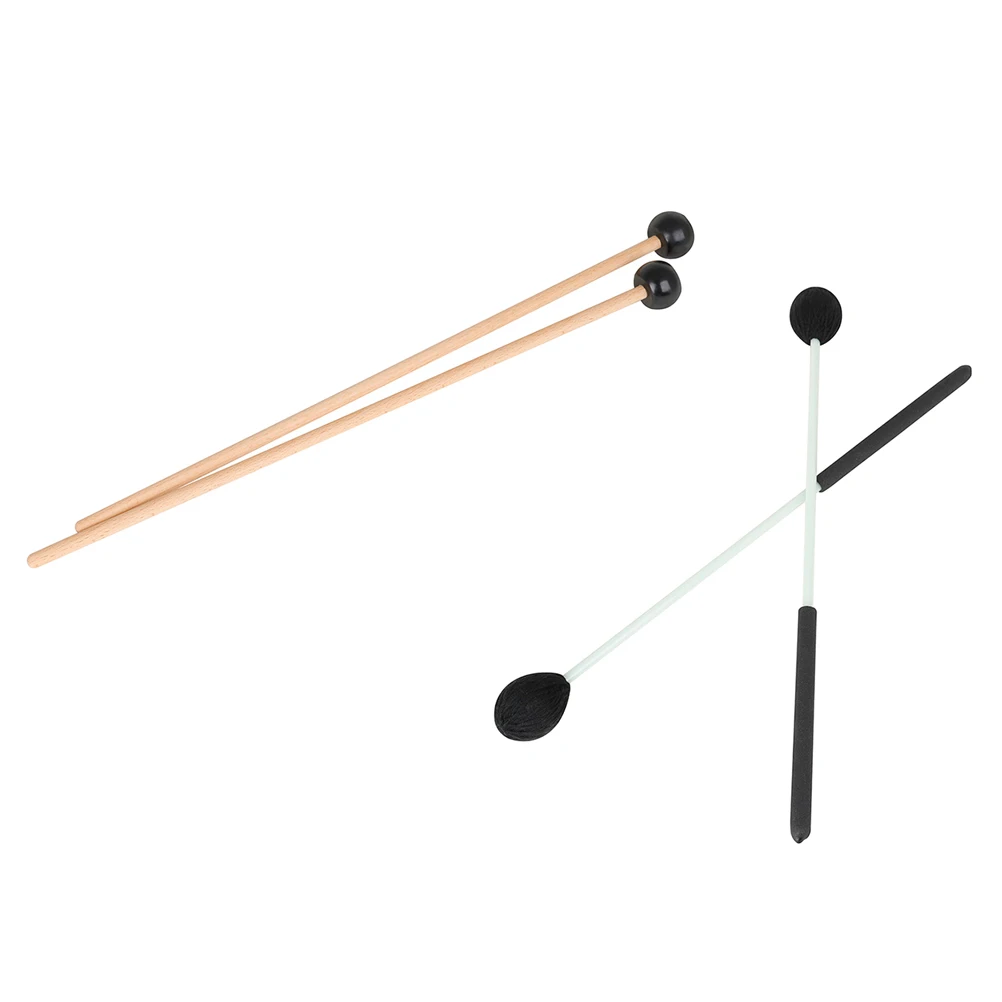 

4 Pcs Marimba Hammer Set Percussion Mallets Simple Xylophone Sticks Black Instruments Hammers Child