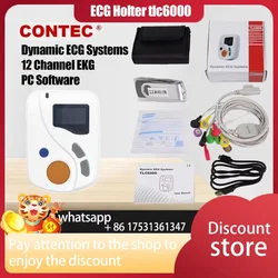 CONTEC tlc6000 Dynamic 12 Leads ECG Holter Systems  Recorder,2GB Card,​Analyzer Software(Download Online) TLC6000