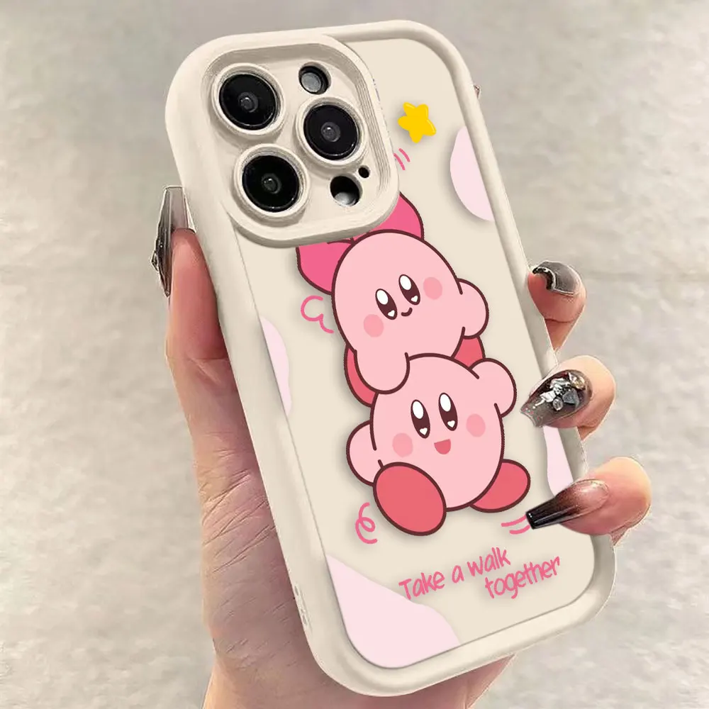 Cartoon Roze Star K-Kirby Telefoon Hoesje Voor Samsung A03 A 03 A 03S A04 A04 A04e A05 A 05S A 10S A11 A12 A14 A15 A20 A22 F12 M12 M22 4G 5G Hoesje