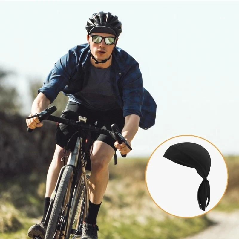 Casquette anti-transpiration pour vélo, foulard à longue bandeaux Sport à séchage rapide, doublures casques
