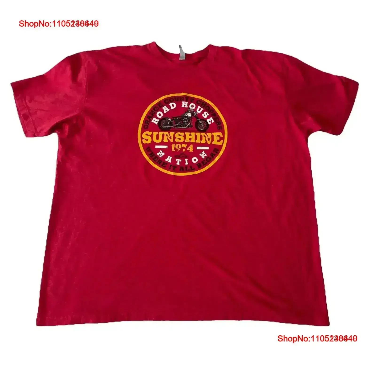 Orange County Choppers Motorcycles Road House Nation Red T Shirt Men 3XL vintage Washed Stretched fashion designer clothes