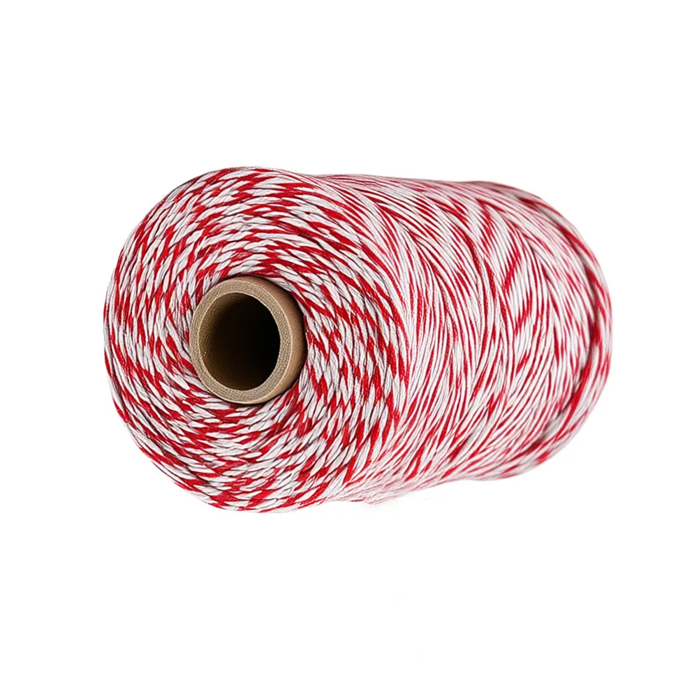 Portable Electric Fence Polywire 200 Meter 6 Steel Strands For Reliable Conductivity Rust Resistance For Horse Animal Fencing