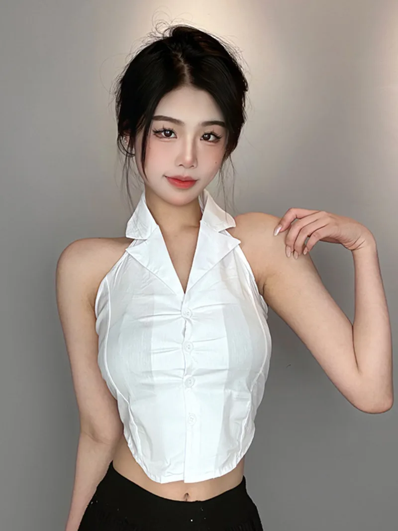 WOMENGAGA Korea Temperament Sexy Spicy Girl Slim Short Sleeveless Shirt Top Women Tank Tops Sweet MG65