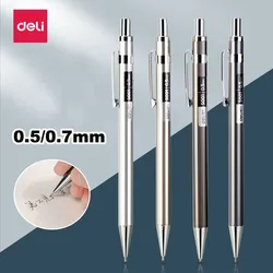 Deli Metal Mechanical Pencil 0.7mm 2B Lead Pencil Refill for Kids Writing Sketching Art Drawing Stationery Automatic Pencil Set