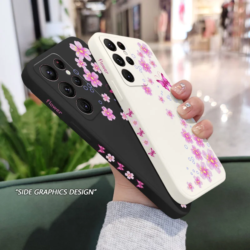 Butterfly In Bloom Phone Case For Samsung Galaxy S25 FE S24 S23 S22 S21 S20 Ultra Plus FE S10 Note 20 ultra 10 Plus Cover