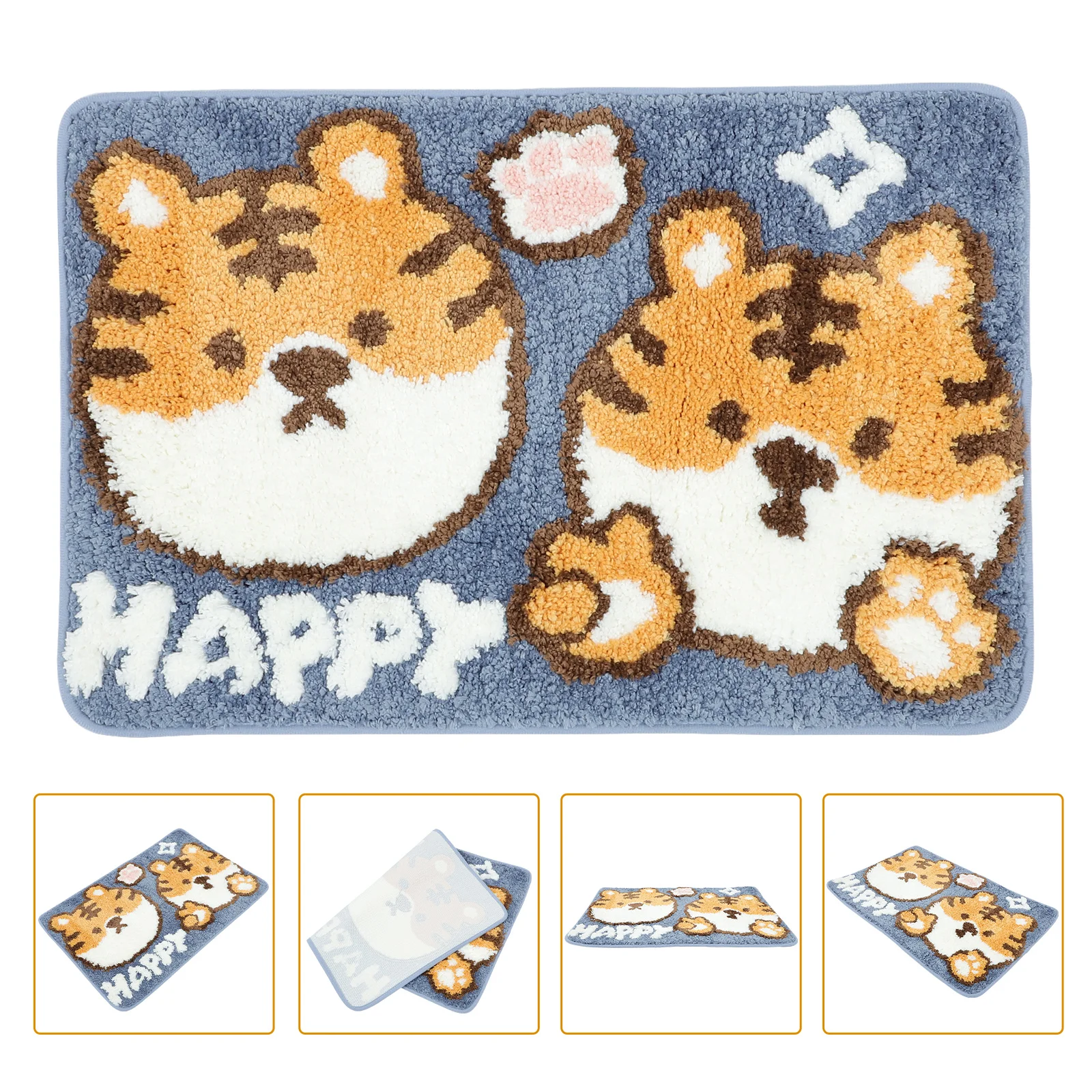 

Non-Slip Floor Cartoon Tiger Design Lovely Door For Home Use Bathrooms Kitchens Toilet Carpet Adorable Pattern Household Ground