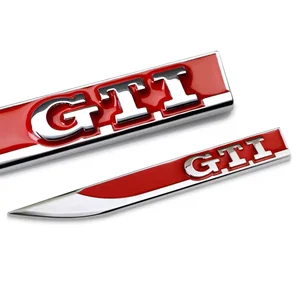 GTI Fender Side Emblem, Metall -Etikett, Stoßdämpferzubehör, VW Golf 2, 3, 4, 5, 6, 7, GTI MK2, MK3, MK4, MK5, MK6, MK7, MK8 8 Hauptverkäufe Emblema Golf 3 - №2