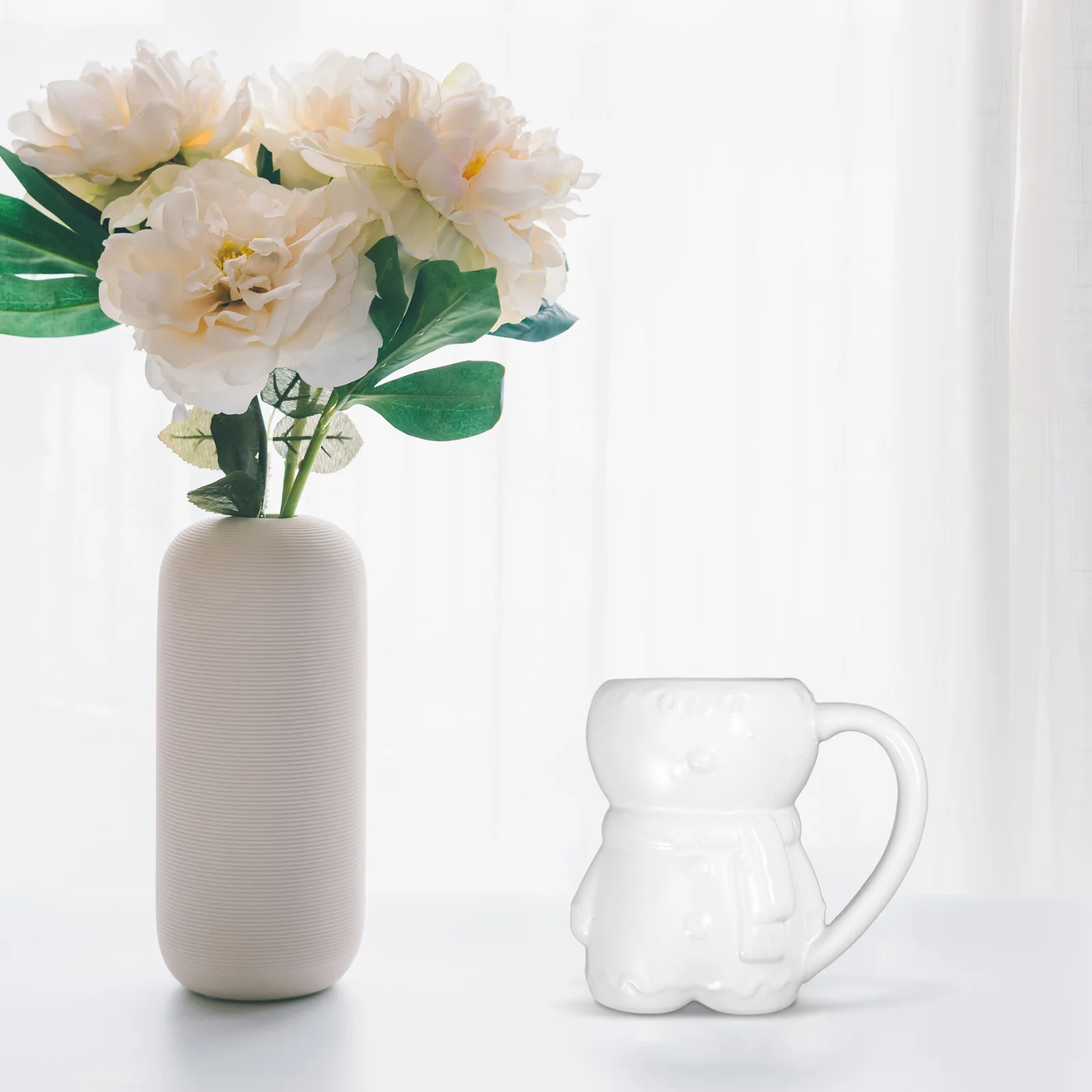 

Gingerbread Man Ceramic Coffee Mug Large Capacity Comfortable Handle Christmas Tea Cup Decorative Porcelain Water Mug