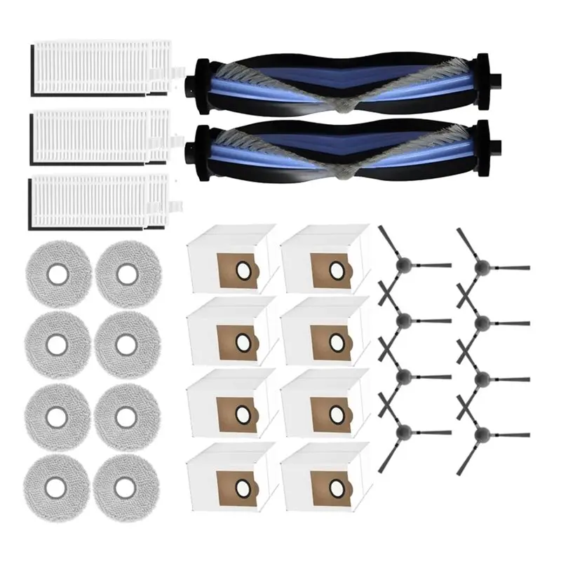 

A39T-For Lefant M3 Robot Vacuum Cleaner 32 PCS Accessories Kit Replacement Parts Main Brush Side Brush Mop Pad Filter Dust Bag