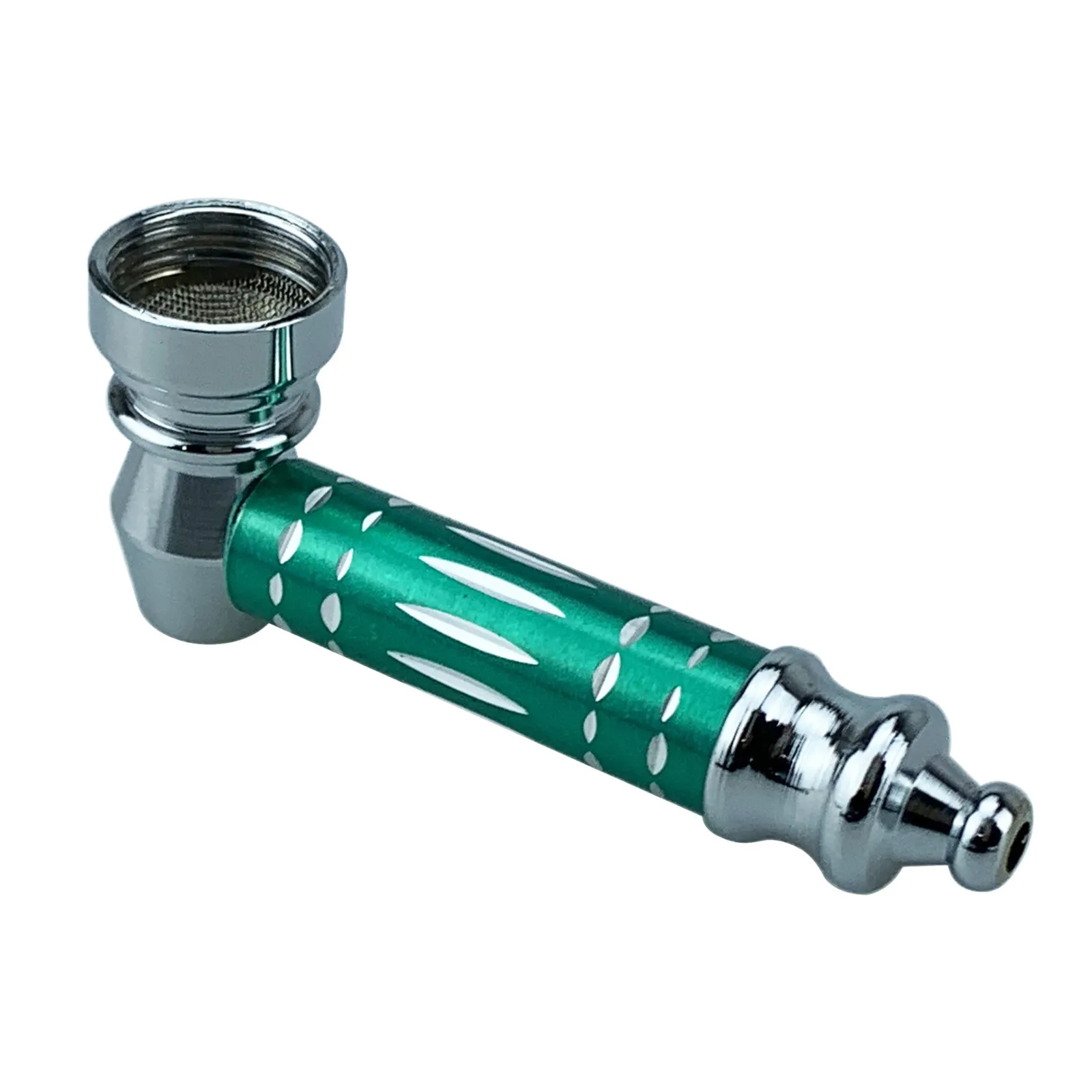 1pc Random Color Alloy Fashion Carved Pipe Portable Removable Cleaning Pot Pipe