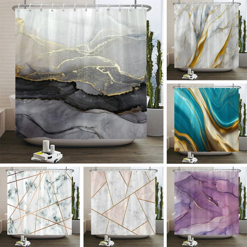 Waterproof Polyester fabric 3D Bath curtain Geometric figure for Bathroom curtain Shower curtain Long 180*200cm