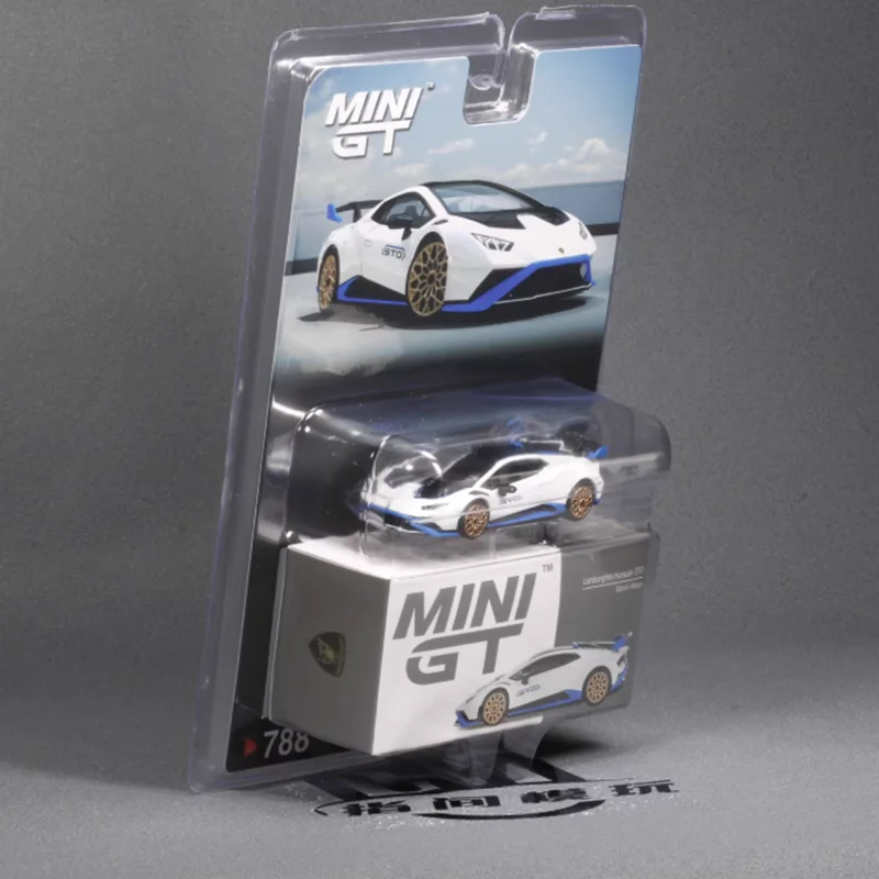 

MINIGT масштаб 1:64 Huracán STO, имитация модели автомобиля из сплава, готовая коллекция орнаментов