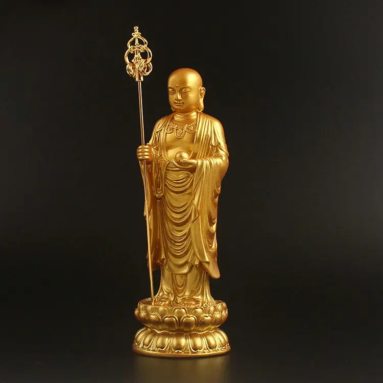 Jizo Bodhisattva Small Buddha Statue Buddha Hall Ornaments Solemnly Enshrine The Auspicious Ornaments of The Buddha of Peace