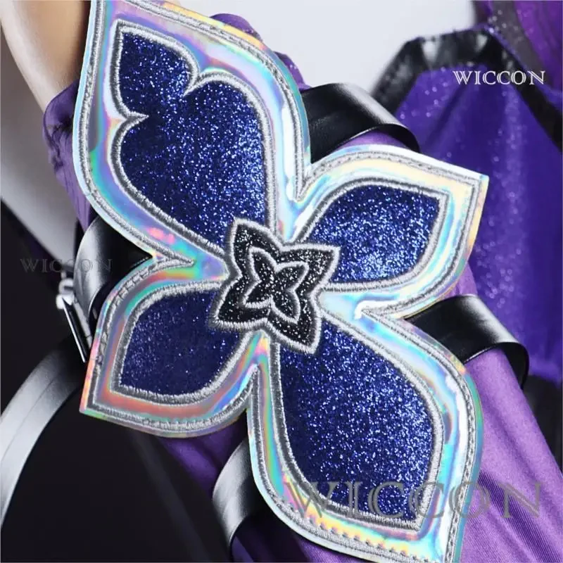 x;3,c'5\b/Honkai Star Rail Black Swan Cosplay Costume Wig Purple Dress Uniform Headwear Garden of Recollection Hallowe5'g,7\j'8/ view 5