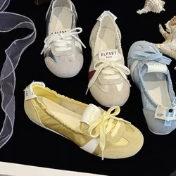 Sneakers da donna Casual Flats Shoes Summer Shallow Canvas Shoes 2024 Designer New Women Lace Up scarpe sportive Cozy Zapatos Mujer