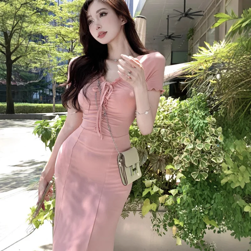 

Изысканное сексуальное платье для женщин, стройнящее и элегантное, высококачественное и соблазнительное, облегающее длинное платье с зауженной талией, подходит для любого случая.