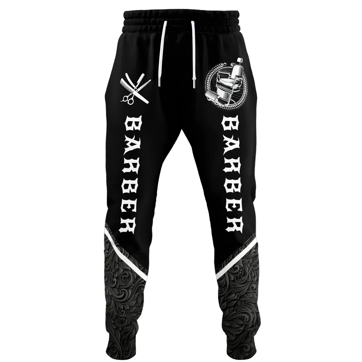 Barber 3D Printed Name Men's Vintage Track Pants Man Sweatpants Y2k Jogger Autumn Fashion Casual Clothes Men Trousers Hiphop