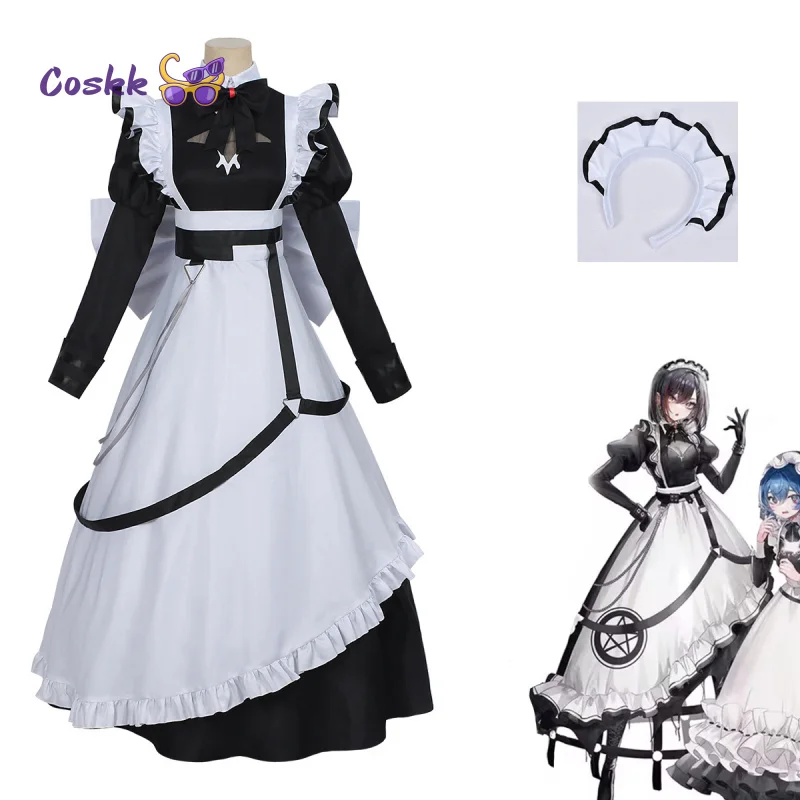 

Костюм для косплея Юки из аниме «Игра в смерть»: милый наряд горничной, униформа для вечеринки на Хэллоуин