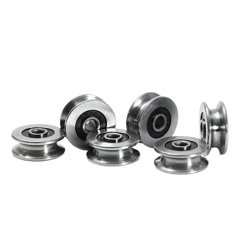 Outer ring with U-groove bearing U/V U624-2RS V1804 Size 4*18*8/7mm cable guide pulley bearing