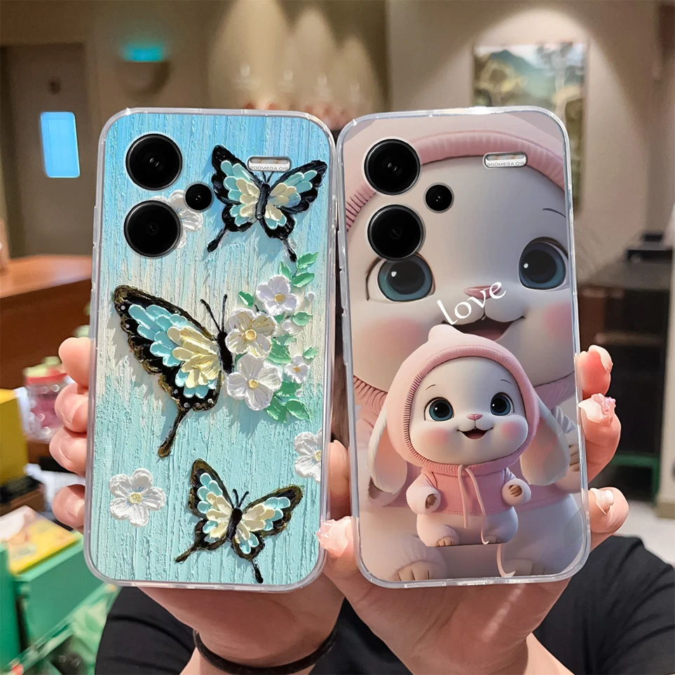 For Xiaomi Redmi Note 13 Pro+ Phone Case Beautiful Panda Clear Silicone Soft TPU Cover For Note13 ProPlus Coques 13Pro+ Funda image 5